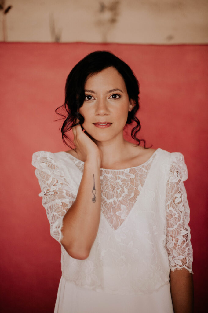 shooting robes de mariées à toulouse avec Yasmine de Bonjour la smala pour Céline Menard